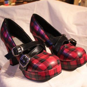 Tuk Plaid Heels